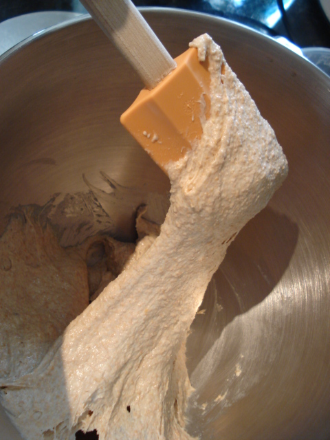 stretchy spelt dough