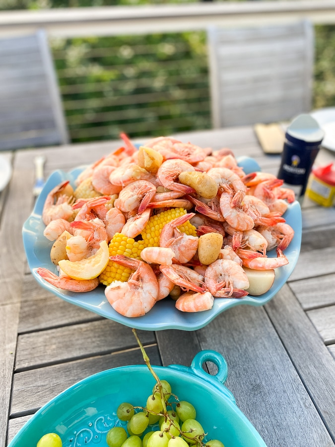 low country boil dish on table