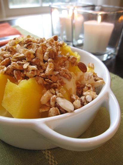 greek yogurt + mango