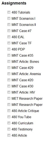 Assignments List