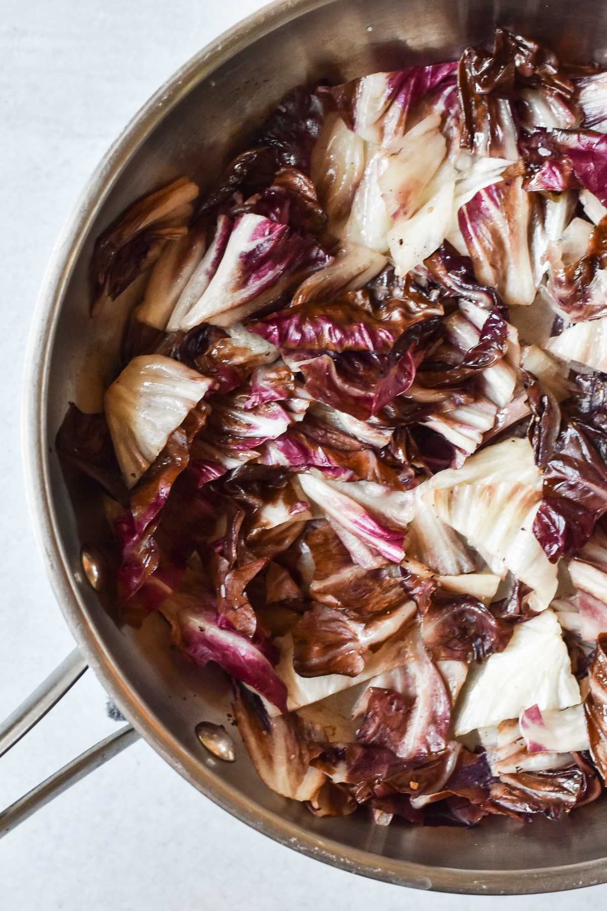 radicchio in skillet
