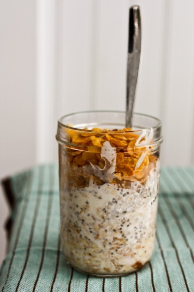 overnight oats in a jar