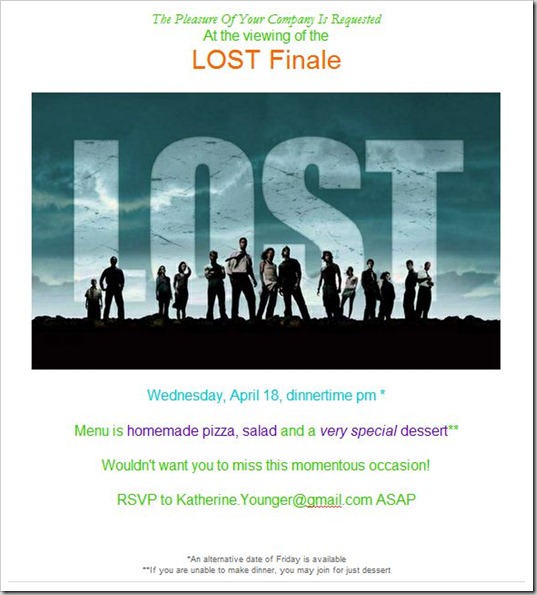LOST invite