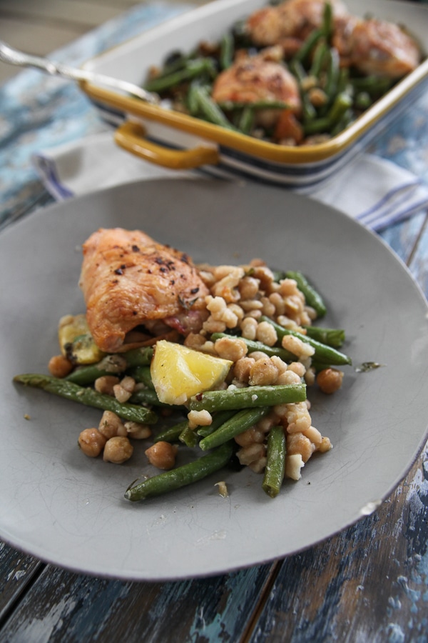 serving on a gray plate