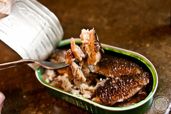 sardines flaked with a fork sardines flaked with a fork