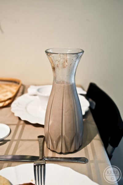 Horchata bottle at Salvadoran Breakfast