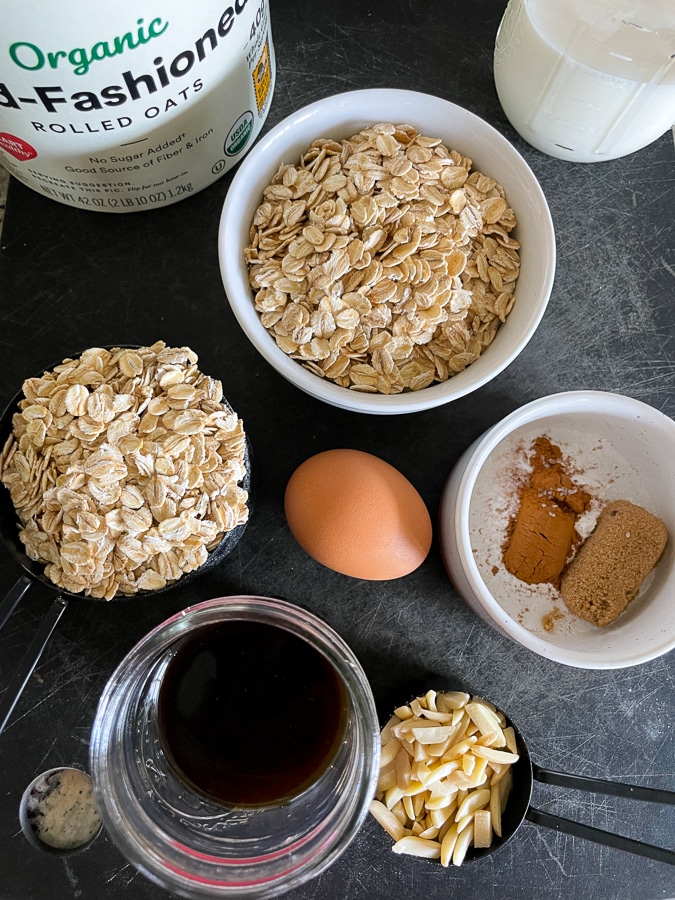 Coffee Almond Baked Oatmeal ingredients Coffee Almond Baked Oatmeal ingredients