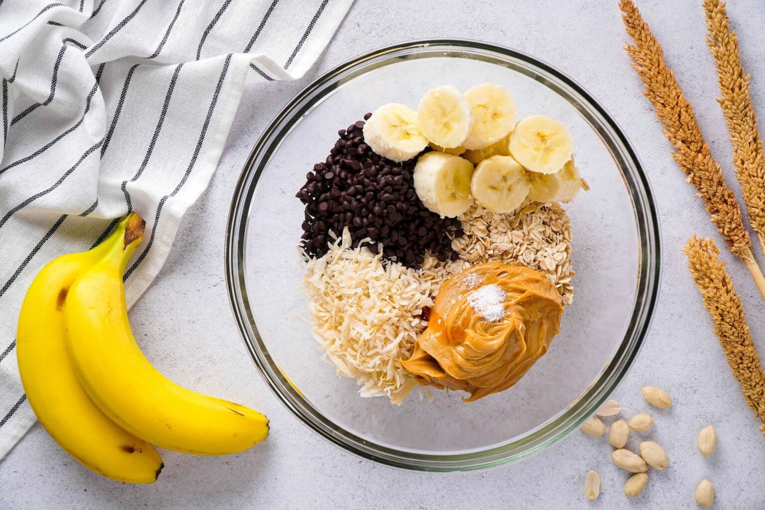 ingredients in bowl combine ingredients in bowl