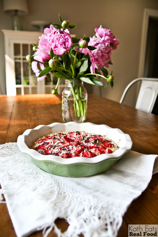 Strawberry Basil Breakfast Pie