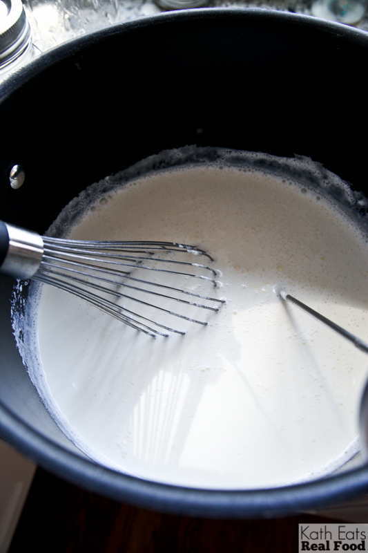whisking milk