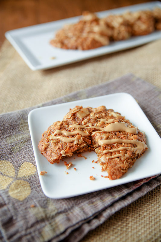 Apple Breakfast Cookies Apple Breakfast Cookies with Peanut Butter Drizzle