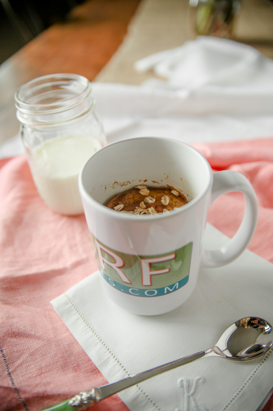 Pumpkin oatmeal mug bake
