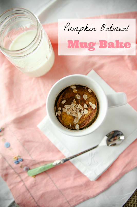 Pumpkin Oatmeal Mug Bake