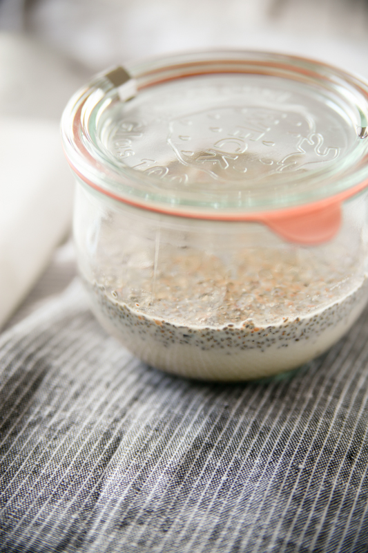jar ready for fridge overnight