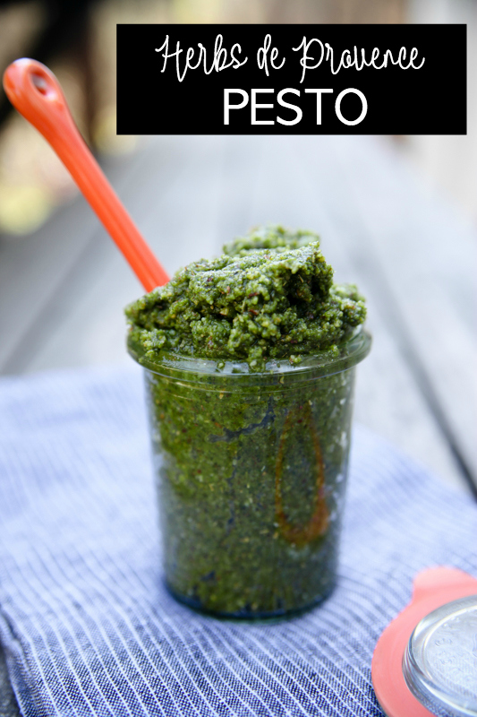 Herbs de Provence Pesto // katheats.com #pesto