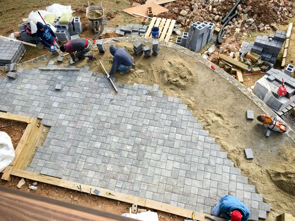 Patio in progress