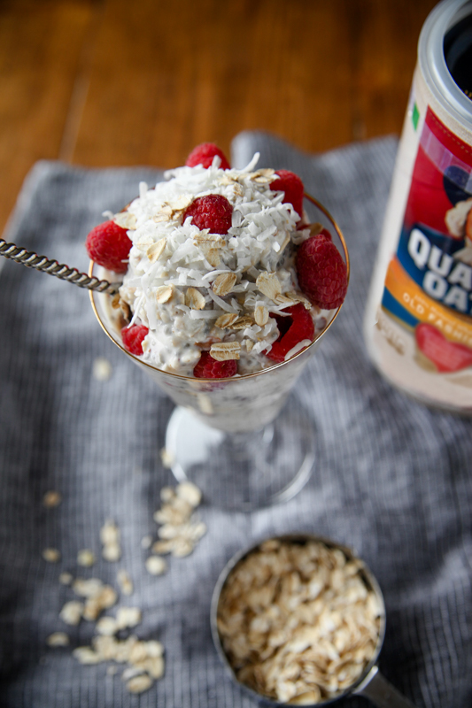 Raspberry Coconut Overnight Oats