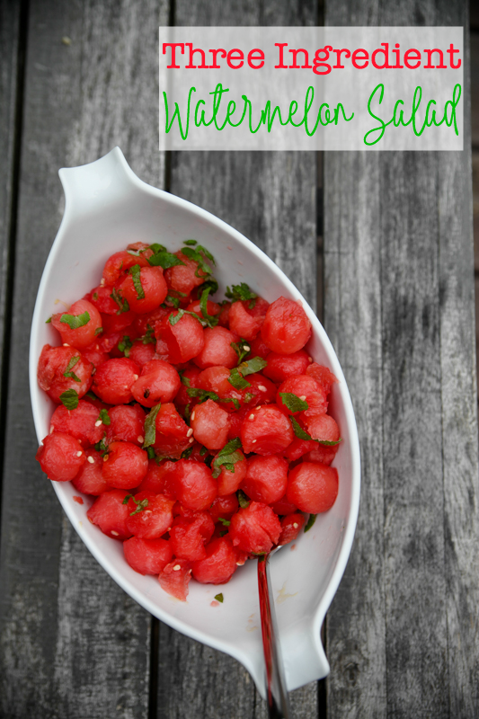 Three Ingredient Watermelon Salad