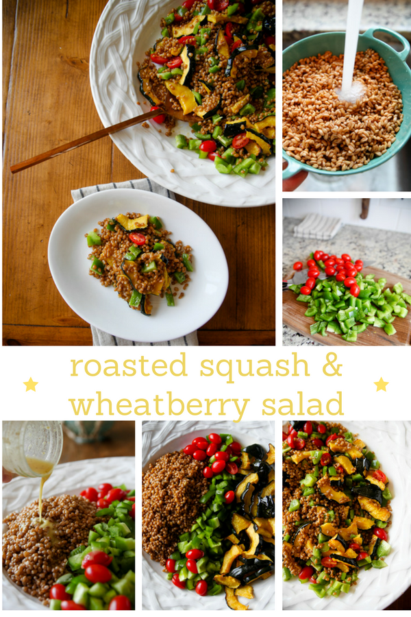 roasted squash + wheatberry salad
