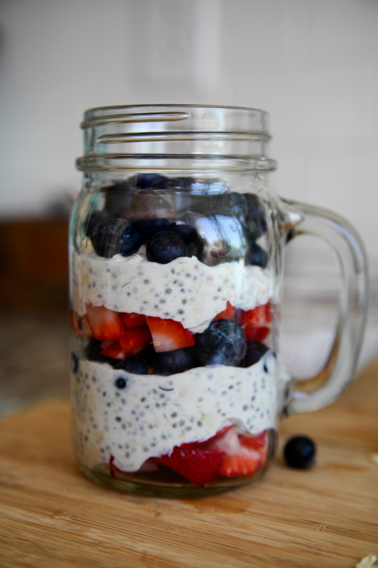 repeat layers of ingredients in jar
