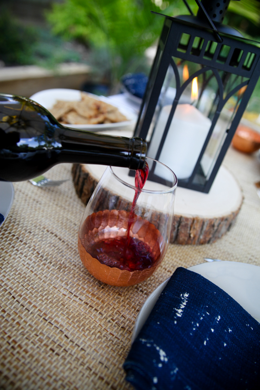 wine pouring into a glass