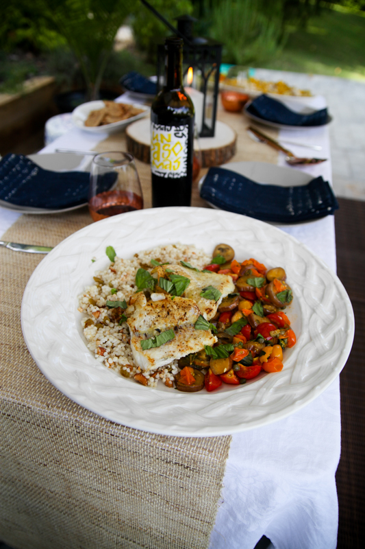 Blue Apron cod and couscous