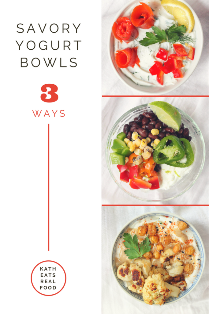 savory yogurt 3 ways