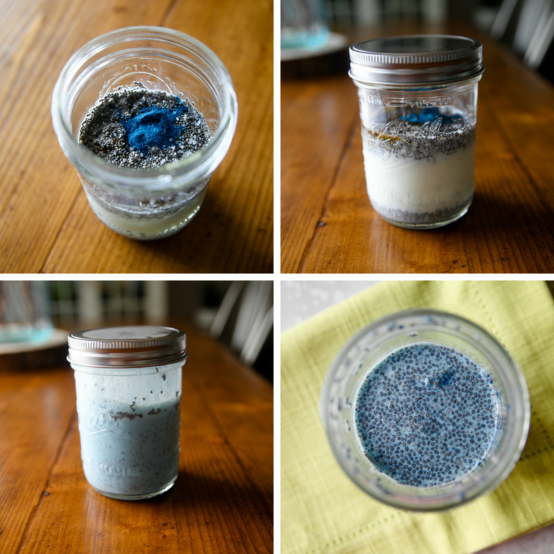 how to make Blue Majik chia pudding