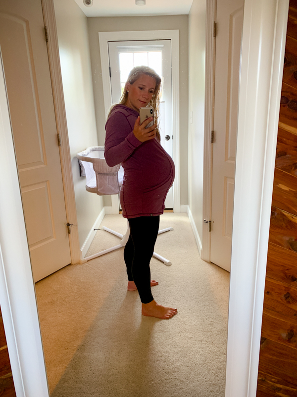 the day before my birth story begins I am very pregnant!