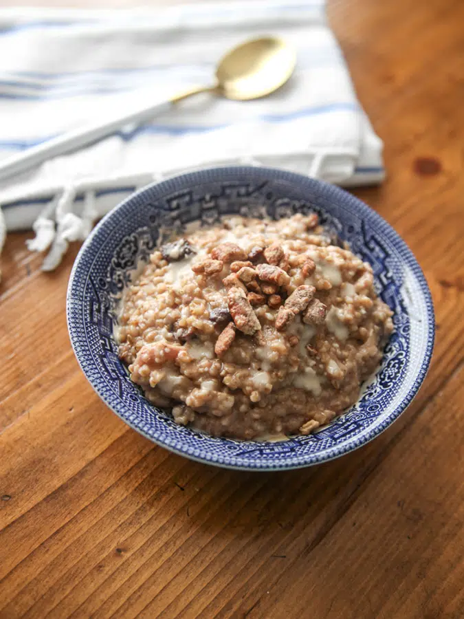 bowl of chai oatmeal