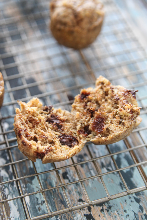 Instant pot muffin open on cooling rack