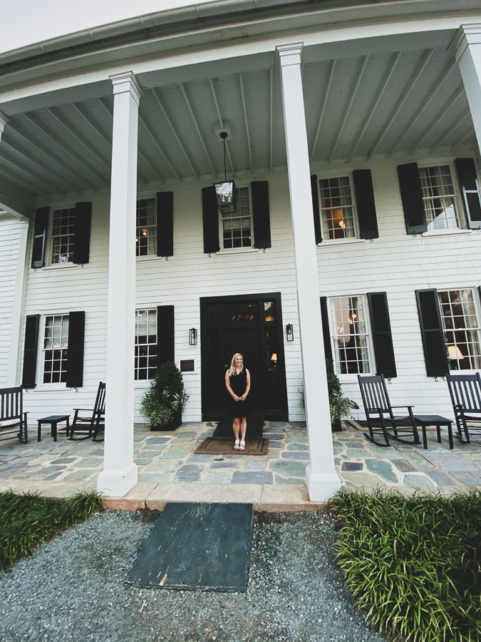 Front porch of The Clifton in Charlottesville