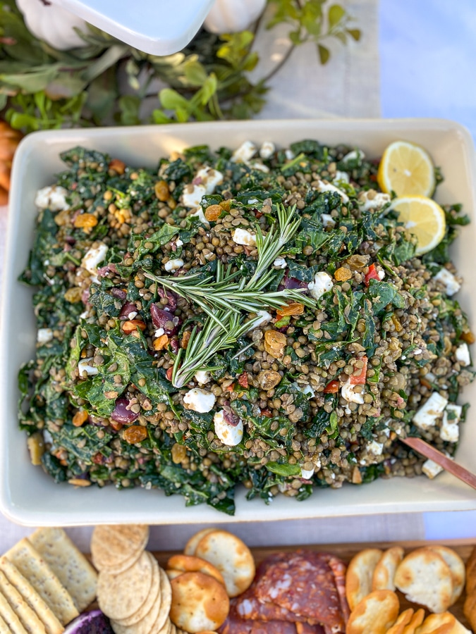 lentil salad - first birthday at King Family Vineyards