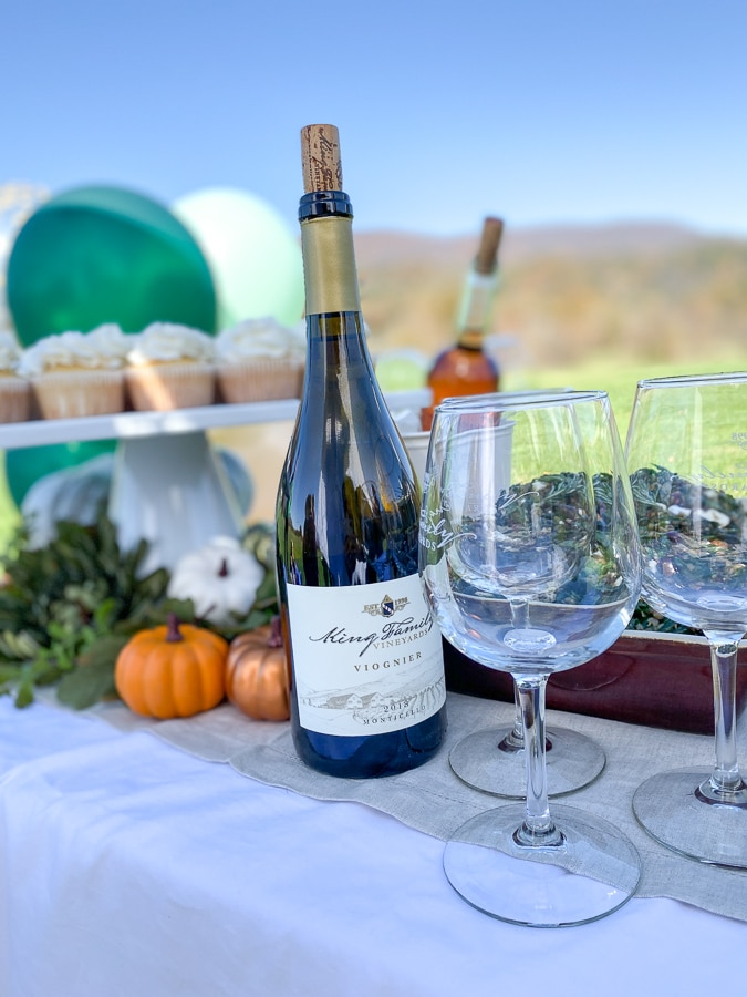wine - first birthday at King Family Vineyards