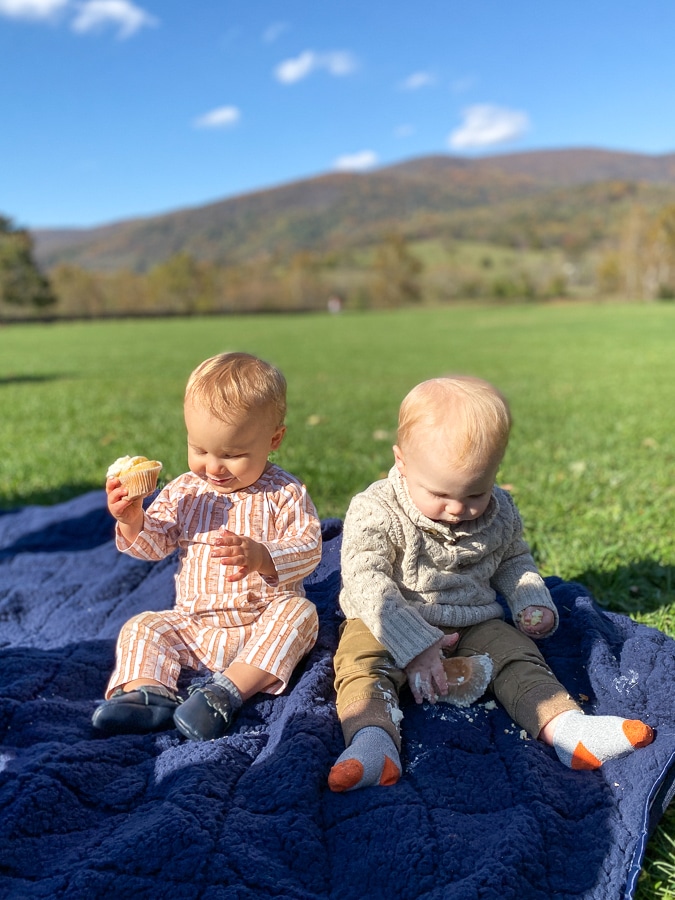 baby cupcake mess