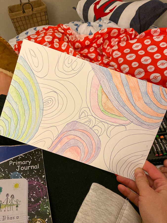 report card dinner + coloring