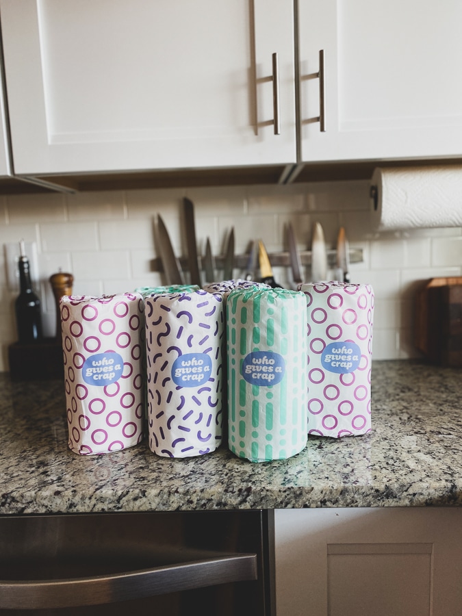 recycled toilet paper + paper towels