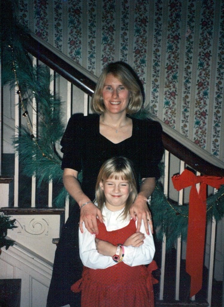 Kath as a child with her mom