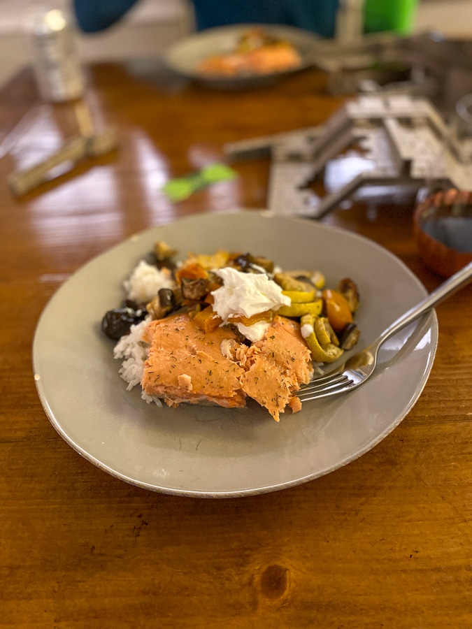 Smoked Salmon With Roasted vegetables | Kath Eats Real Food