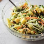 Tropical Bean Salad in a mixing bowl