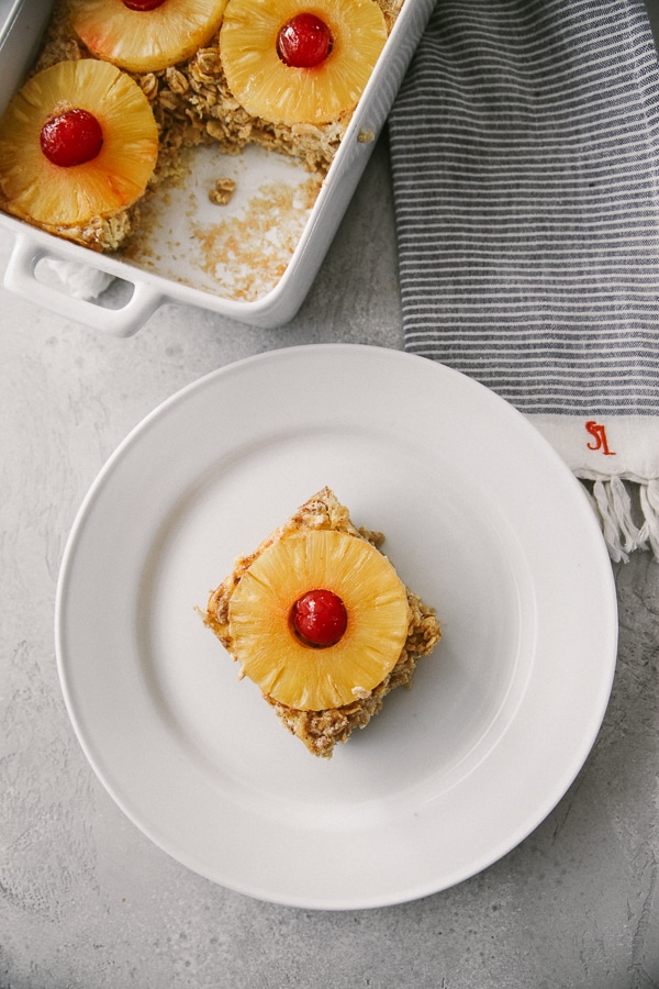 pineapple upside-down baked oatmeal