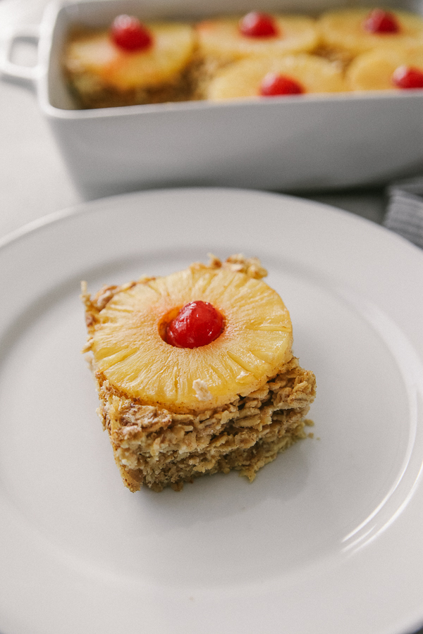 pineapple upside-down baked oatmeal