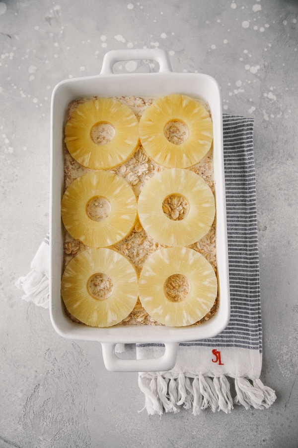 pineapple upside-down baked oatmeal