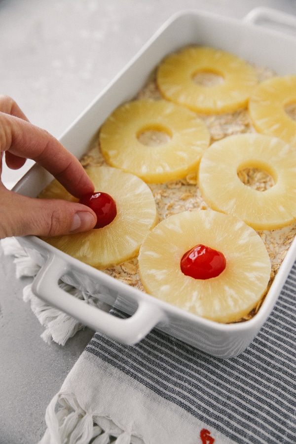 pineapple upside-down baked oatmeal