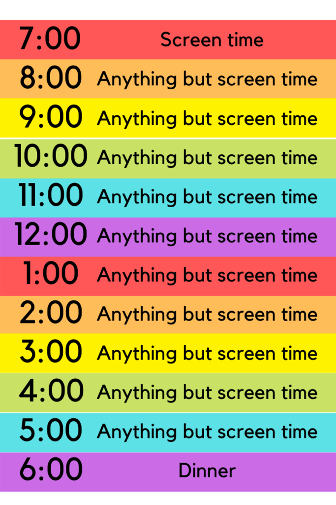 Mazen's school at home schedule