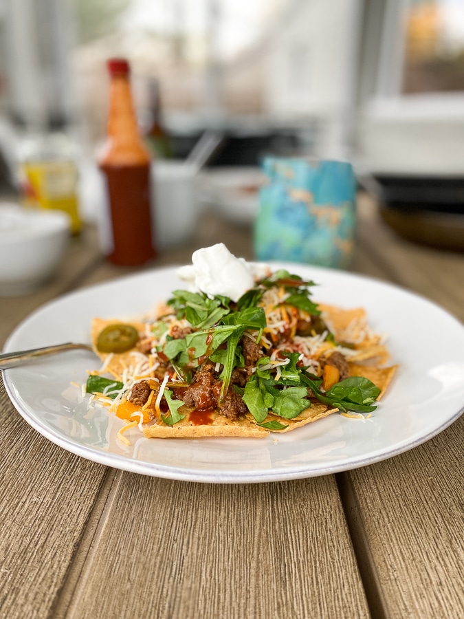 we love taco night plate with tacos