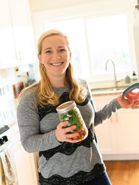 kath with salad jar