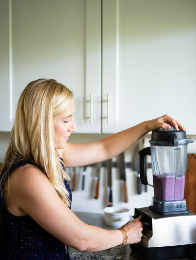 Kath with a blender
