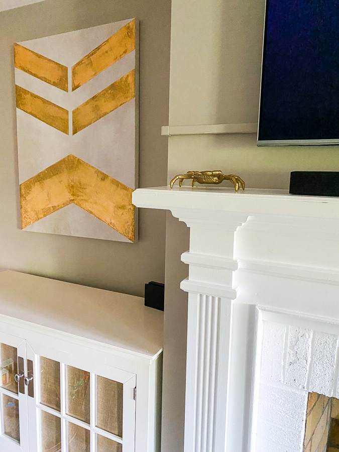 gold chevron print