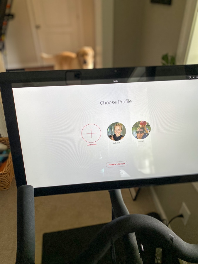 Peloton app screen